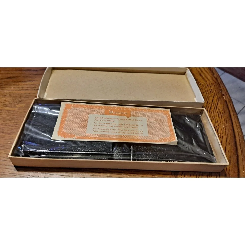 3M Service Award 1972 1million Hours Black Wallet Water Buffalo Calf LeUsed.